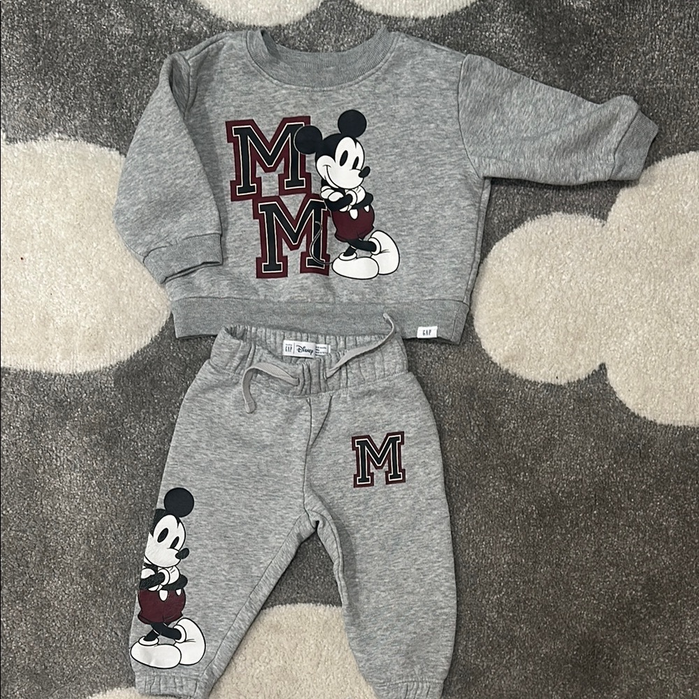 Mickey Mouse Kids Gray Jogger Set